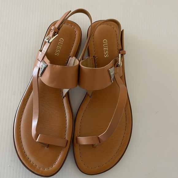 Guess Saddle Geesa Round-Toe Slip-On Slingback Toe-Loop Strap Sandal W 7 1/2 - Picture 5 of 10